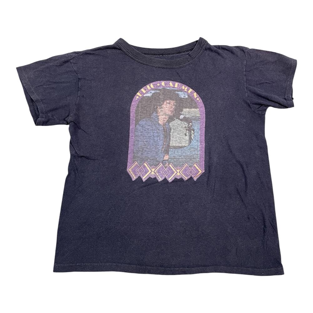 Vintage 1980s Eric Carmen T-Shirt Black Graphic
